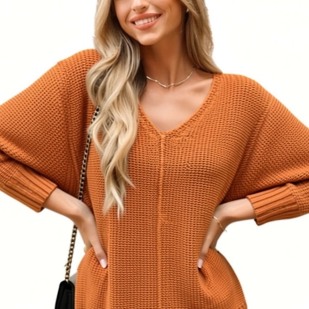 CHRISTMAS SALE $25until Dec25 Chico’s Chunky Open Knit Pullover Womens coral